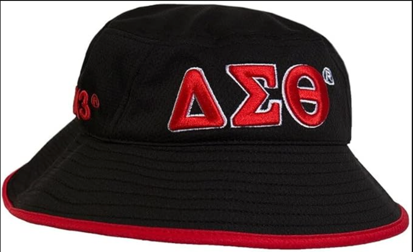 Delta Sigma Theta Sorority Bucket Hat - Red/White (One Size)