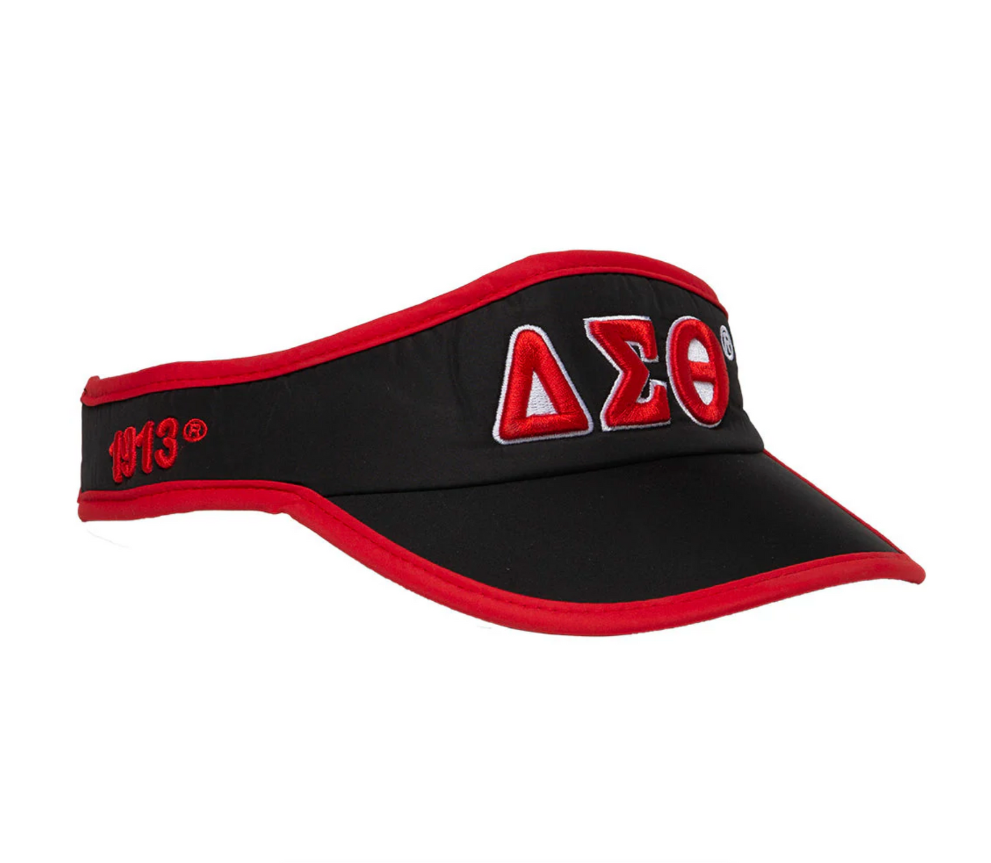 Delta Sigma Theta Sorority Black Featherlight Visor Cap