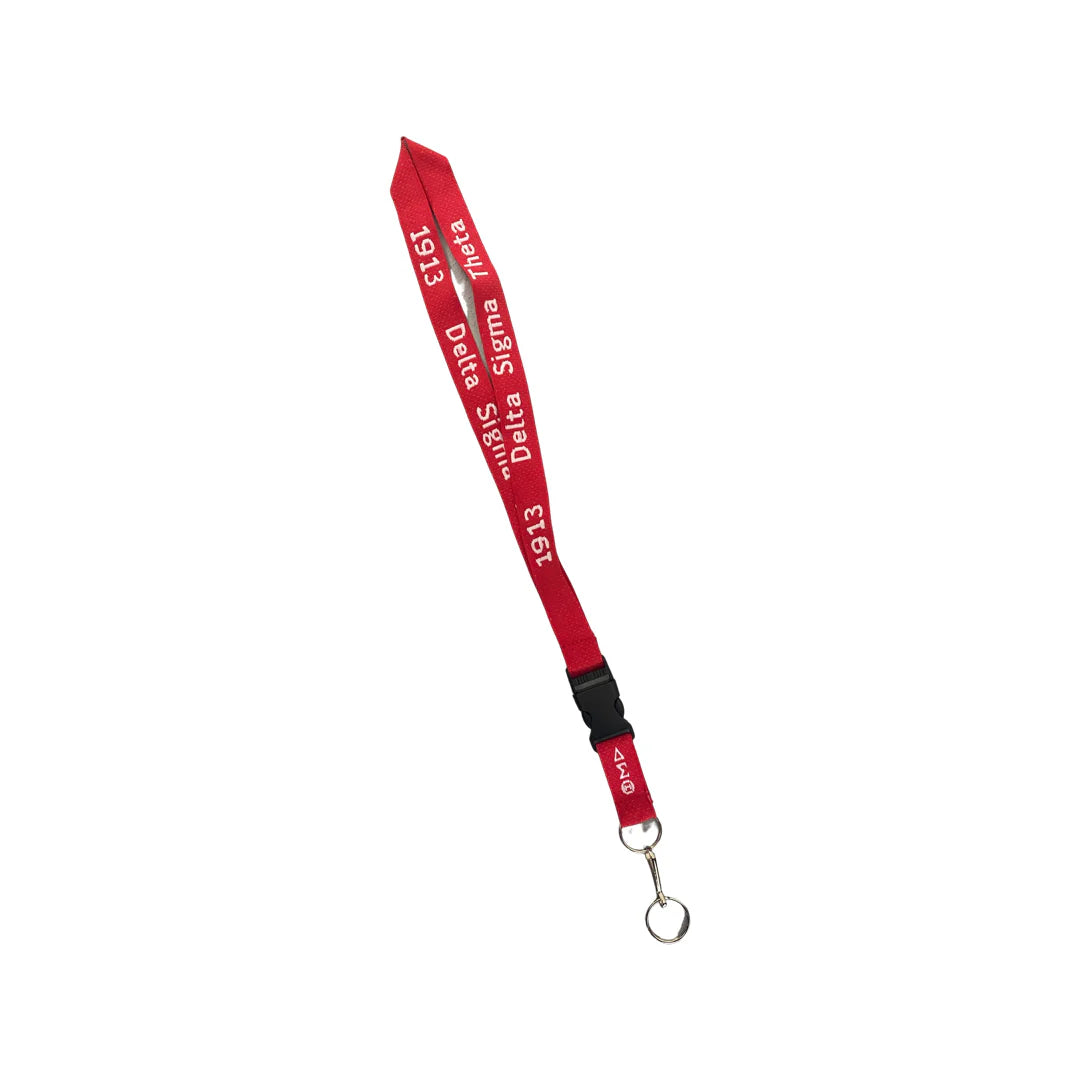Delta Sigma Theta Woven Embroidered Lanyard