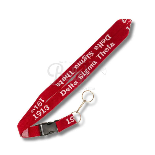 Delta Sigma Theta Woven Embroidered Lanyard