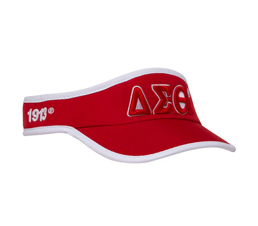 Delta Sigma Theta Sorority Red Featherlight Visor Cap